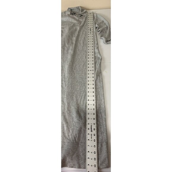 Veda Womens P Cardigan Sweater Duster Long Tie Waist Silver Metallic Long Sleeve - Picture 11 of 12